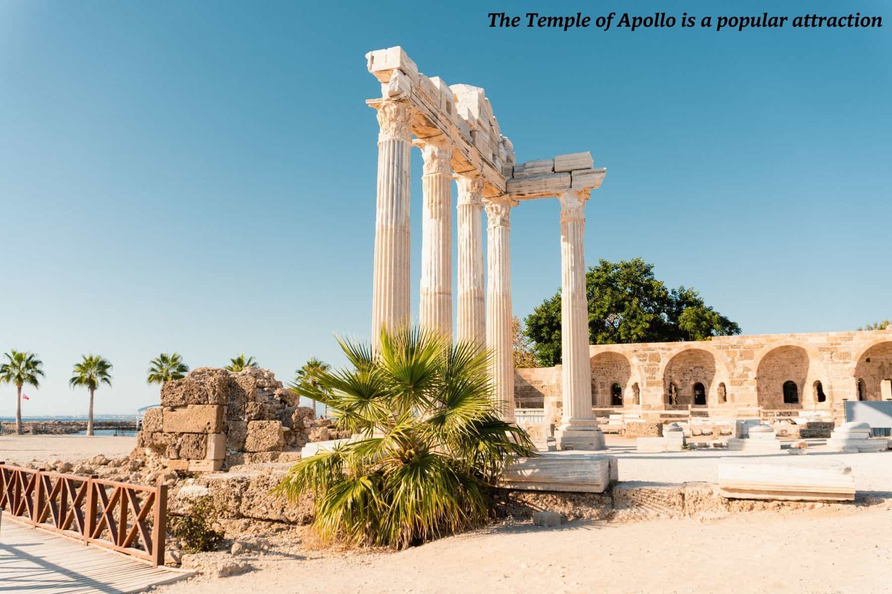 The Temple of Apollo in Side, Turkey on a sunny day - coast of Turkey 